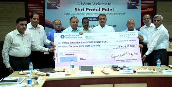 BHEL employees contribute one-day’s salary for flood affected UTTARAKHAND…