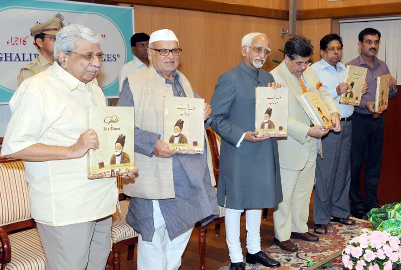 The Vice President, Shri Mohd. Hamid Ansari releasing a book entitled “Ghalib & His Times”…