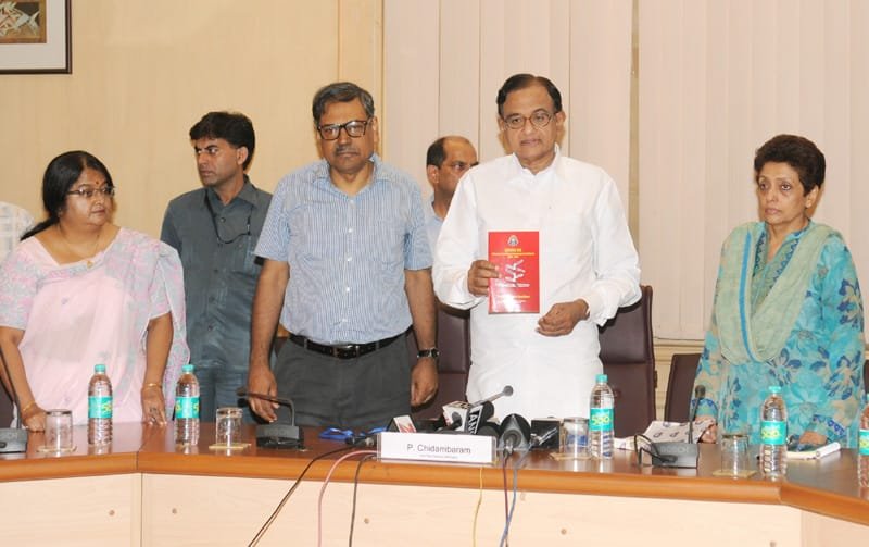 The Union Finance Minister, Shri P. Chidambaram launching a booklet containing…