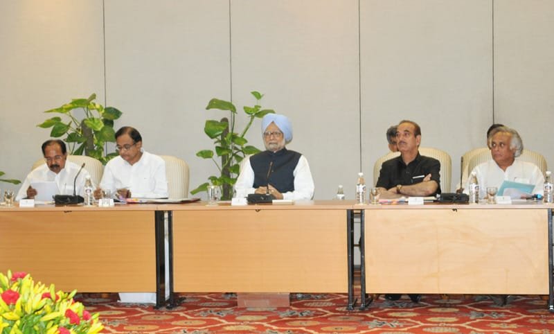 The Prime Minister, Dr. Manmohan Singh chairing the review meeting on DBT, in New Delhi