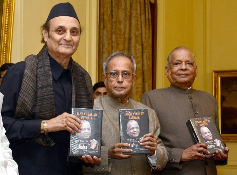 The President, Shri Pranab Mukherjee receiving the first copy of the book…