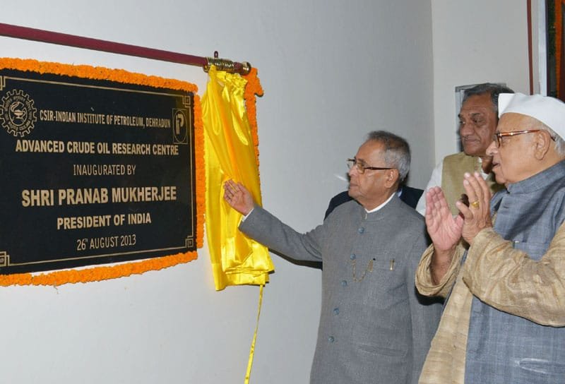 The President, Shri Pranab Mukherjee inaugurating a New Advanced Crude Oil…
