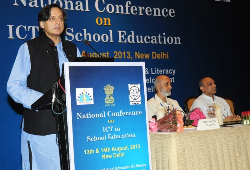 The Minister of State for Human Resource Development, Dr. Shashi Tharoor…