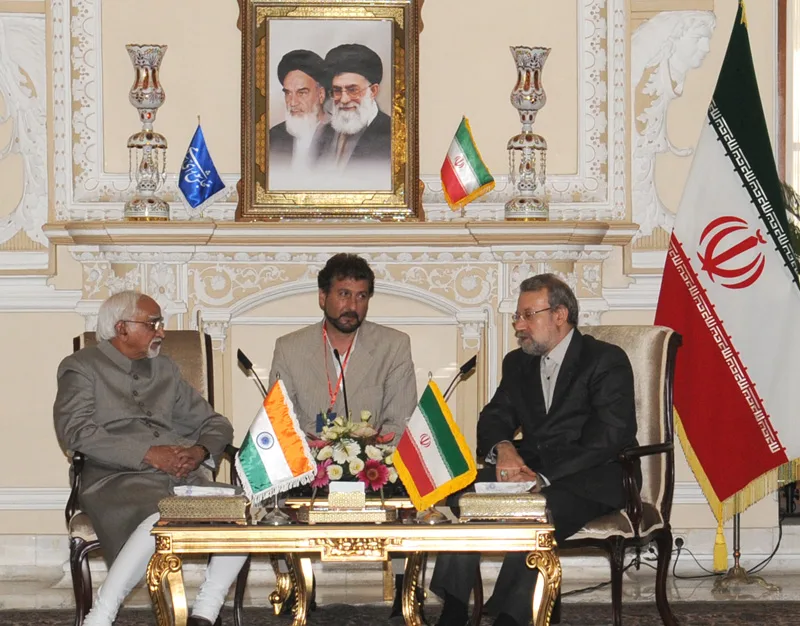 The Vice President, Shri Mohd. Hamid Ansari meeting the Speaker of Majlis, Iran,…
