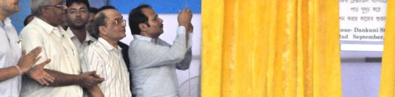 The Minister of State for Railways, Shri Adhir Ranjan Chowdhury unveiling the plaque at...