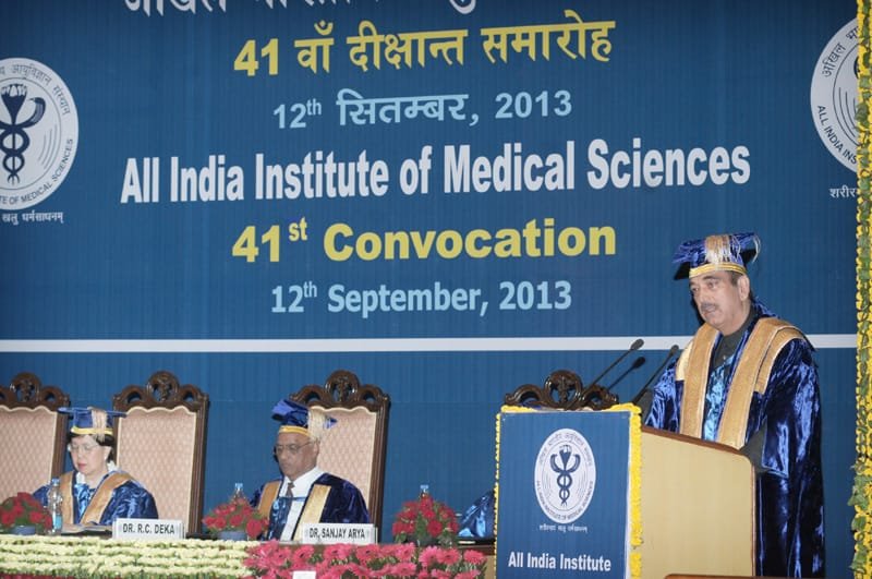 The Union Minister for Health and Family Welfare and President, AIIMS, Shri Ghulam Nabi…