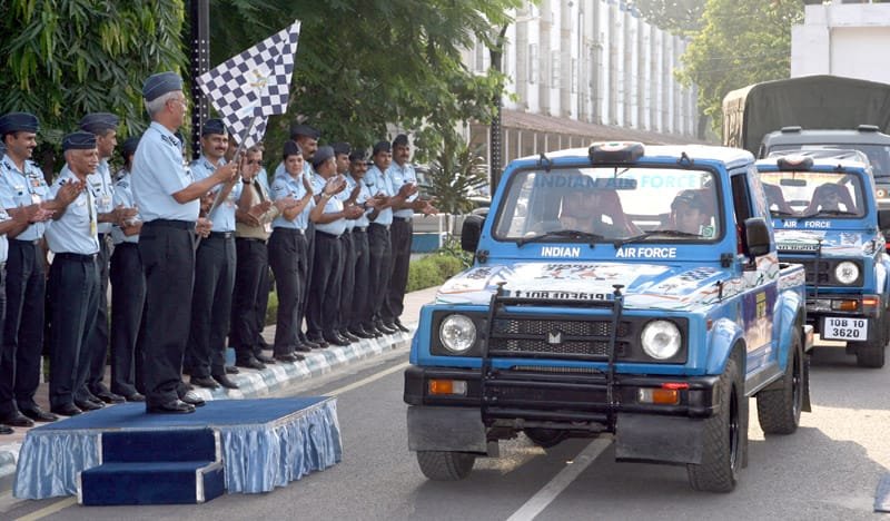The Air Officer-in-Charge Personnel (AOP), Air Marshal P.R. Sharma flagging-off...