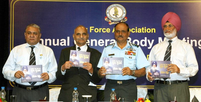 The Chief of Air Staff, Air Chief Marshal N.A.K. Browne releasing the autobiography…