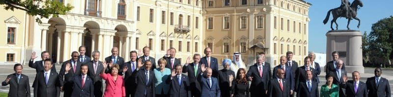 The Prime Minister, Dr. Manmohan Singh with other Leaders in the G-20 family...