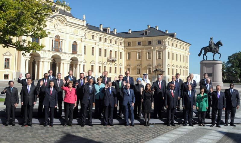 The Prime Minister, Dr. Manmohan Singh with other Leaders in the G-20 family…
