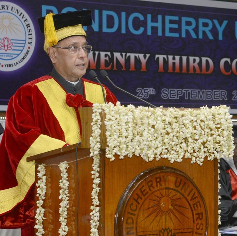 The President, Shri Pranab Mukherjee addressing at the 23rd Annual Convocation of...