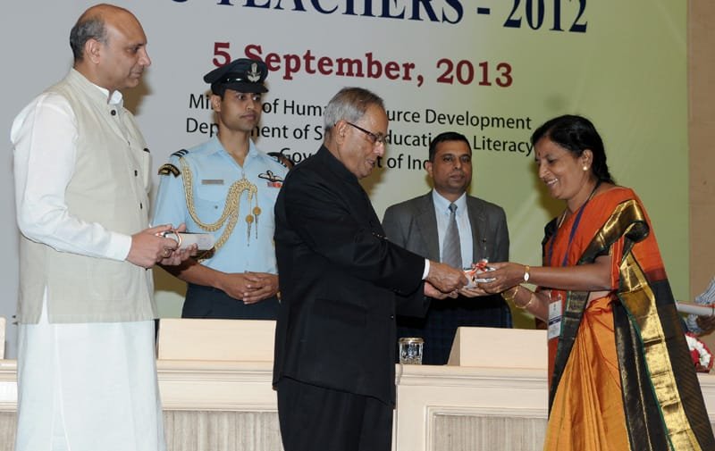 The President, Shri Pranab Mukherjee presenting the National Award for Teachers-2012…