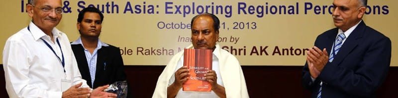 The Defence Minister, Shri A. K. Antony releasing a book brought out by IDSA...