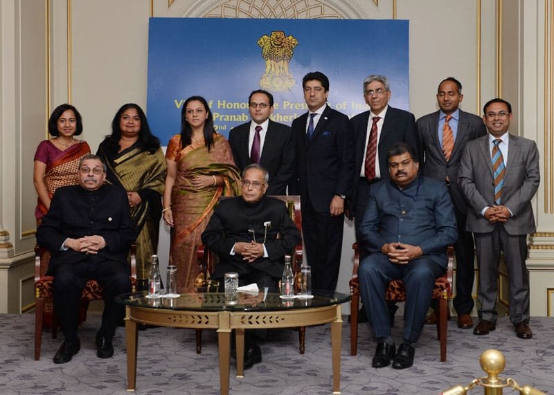 The President, Shri Pranab Mukherjee at the Indian Community Reception hosted by the…