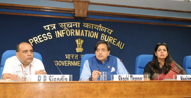The Minister of State for Human Resource Development, Dr. Shashi Tharoor briefing…