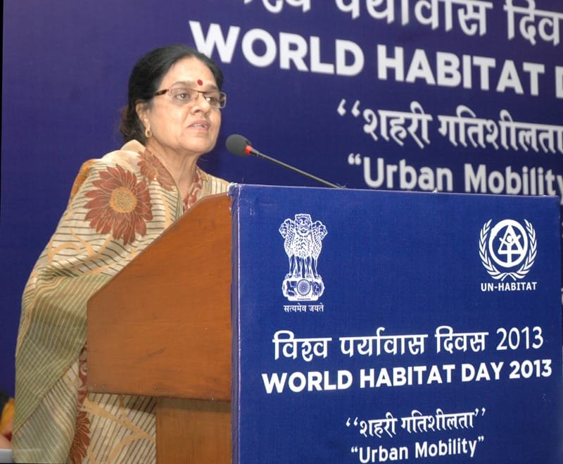 The Union Minister for Housing & Urban Poverty Alleviation, Dr. Girija Vyas addressing…