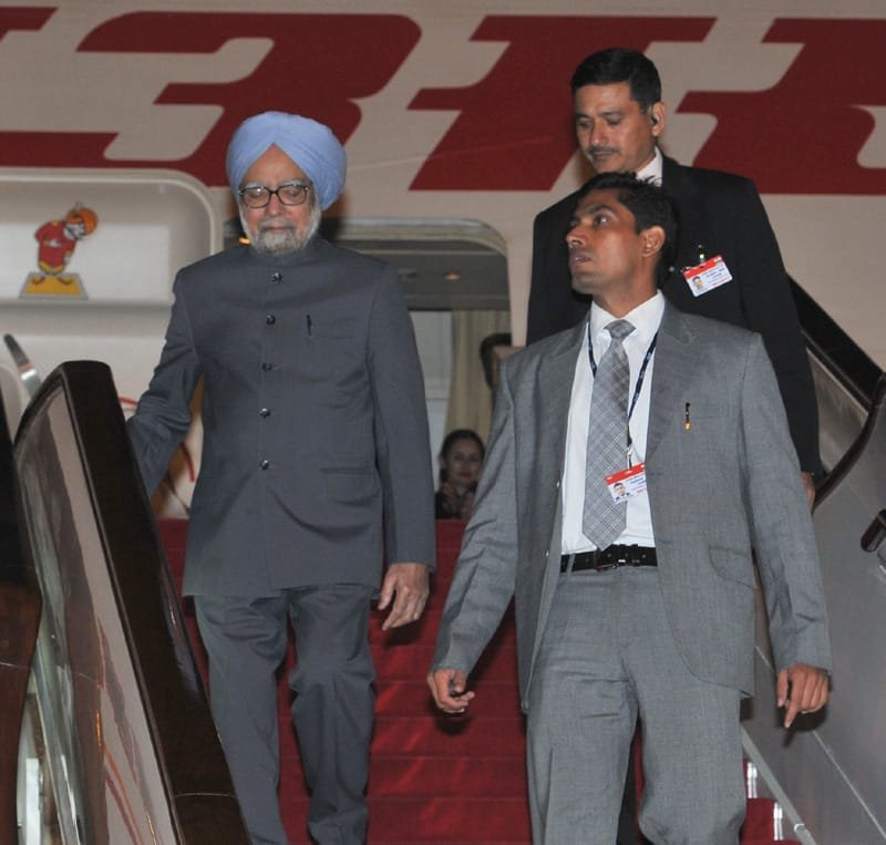 The Prime Minister, Dr. Manmohan Singh arrives at the Beijing International Airport,…
