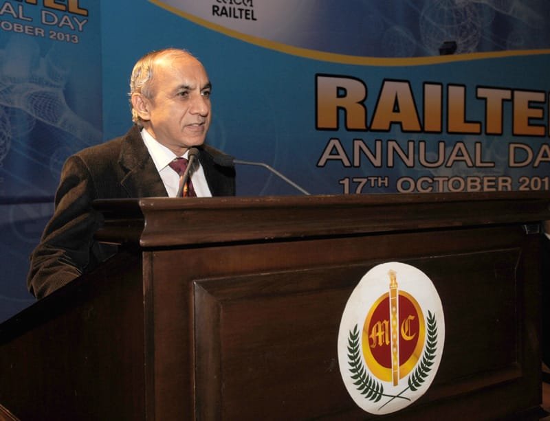 The Chairman, Railway Board, Shri Arunendra Kumar addressing at the 13th Annual Day Celebrations of RAILTEL, in New Delhi