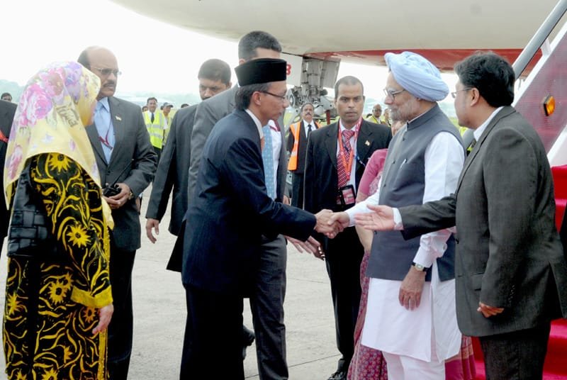 The Prime Minister, Dr. Manmohan Singh being received by the Permanent Secretary to…