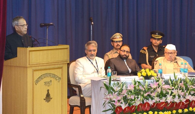 The President, Shri Pranab Mukherjee addressing the officers attending the Phase-V…