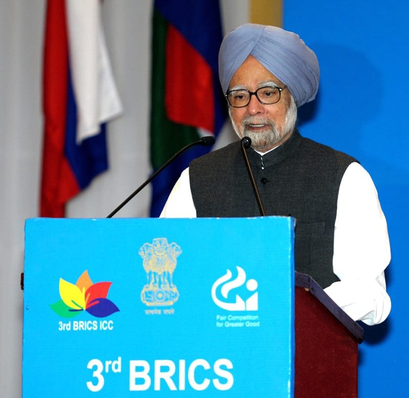 The Prime Minister, Dr. Manmohan Singh delivering the inaugural address at the 3rd BRICS…