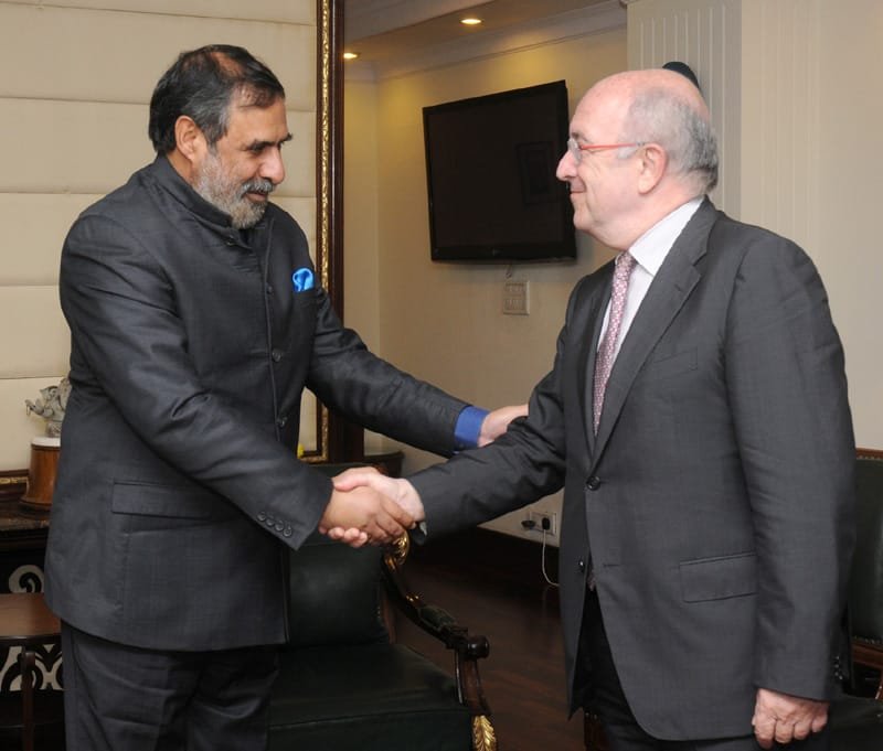 The Vice President of the European Commission, Mr. Joaquin Almunia meeting the…