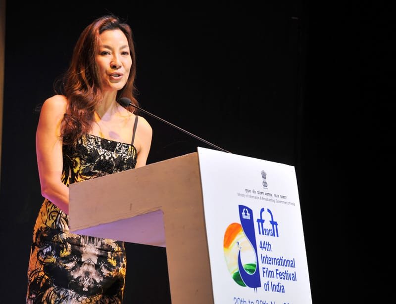 Hollywood actress, Michelle Yeoh addressing at the closing ceremony of the 44th …