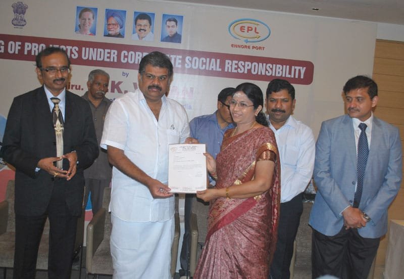 The Union Minister for Shipping, Shri G.K. Vasan handing over sanction letters to the…