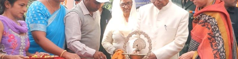 The Governor of Haryana, Shri Jagannath Pahadia lighting the lamp to inaugurate the...