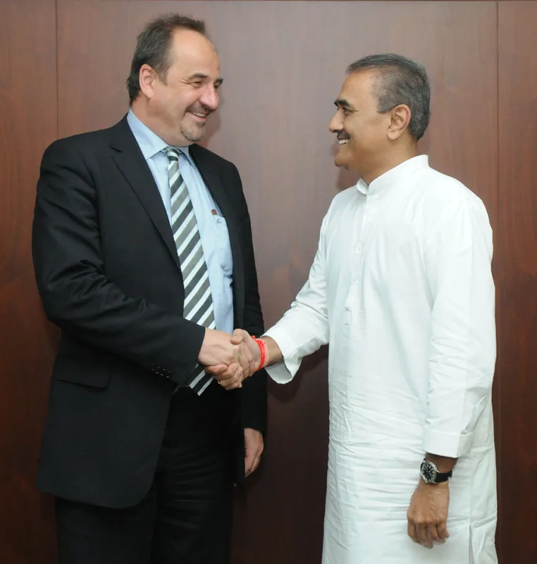 The Minister of Foreign Affairs, Czech Republic, Mr. Jan Kohout calling on the…