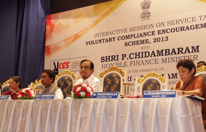 The Union Finance Minister, Shri P. Chidambaram and the Minister of State for Finance,…