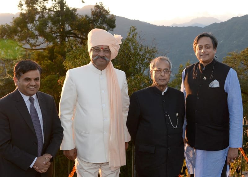 The President, Shri Pranab Mukherjee along with the Governor of Sikkim, Shriniwas Patil and...