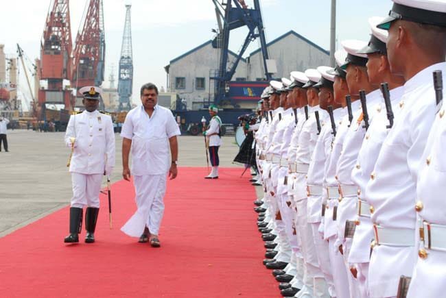 The Union Minister for Shipping, Shri G.K. Vasan inspecting the Guard of …