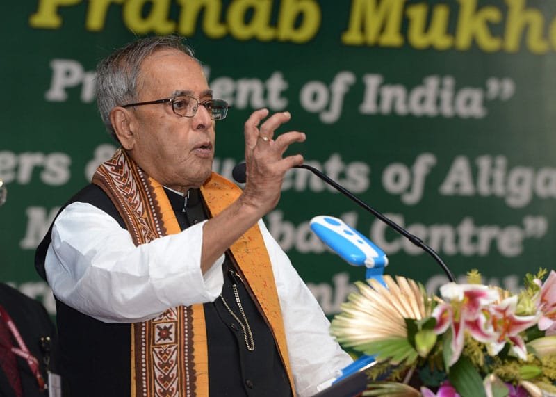 The President, Shri Pranab Mukherjee addressing the Teachers & Students of Aligarh Muslim…