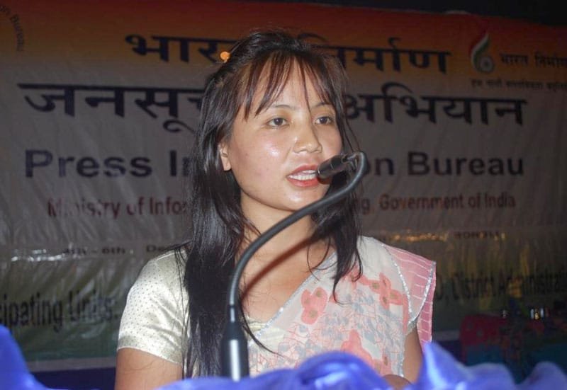The Chief Guest Zilla Panchayat Chujachen Ms. Srijana Rai addressing at the…