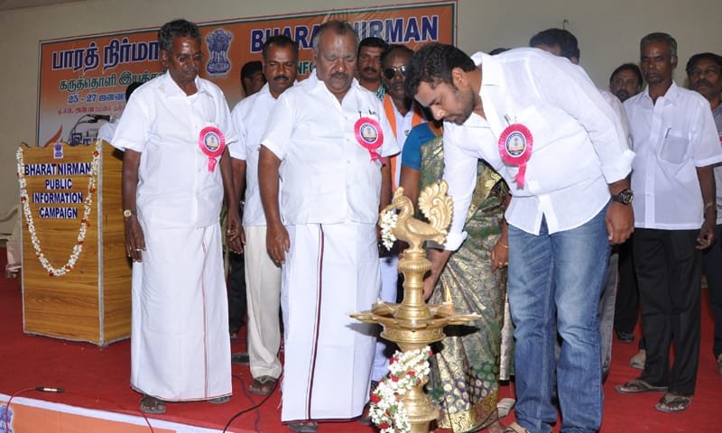 Shri A. Ganesh Kumar, MLA, Gingee, lighting the lamp to inaugurate the…