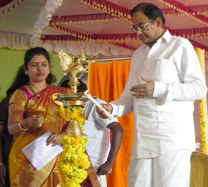 The Union Finance Minister, Shri P. Chidambaram lighting the lamp to dedicate…