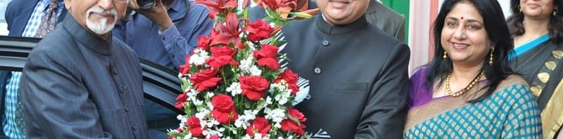 The Vice President, Shri Mohd. Hamid Ansari being received by the...