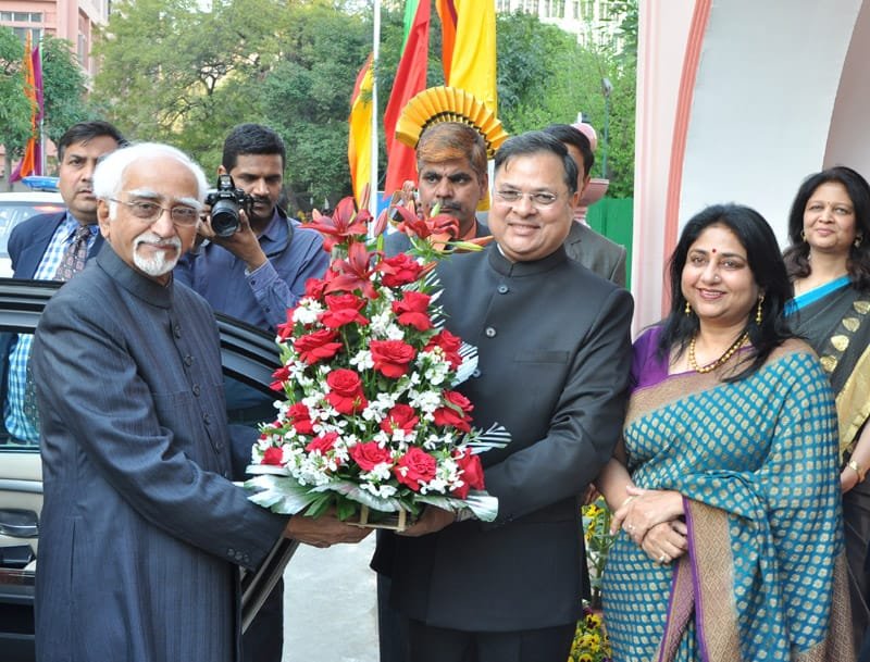 The Vice President, Shri Mohd. Hamid Ansari being received by the…