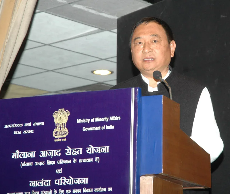 The Minister of State for Minority Affairs, Shri Ninong Ering addressing at the…