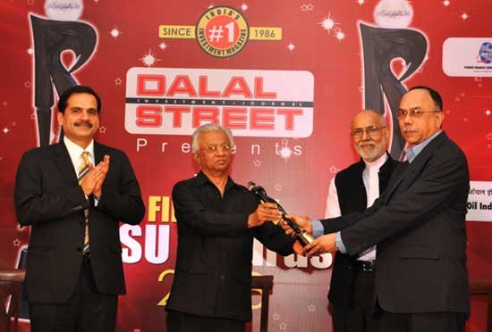 NTPC AWARDED BEST VALUE CREATING MAHARATNA BY DALAL STREET MAGAZINE