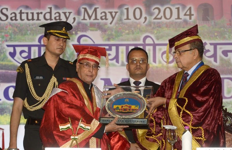 The President, Shri Pranab Mukherjee being felicitated at the thirty-sixth annual…