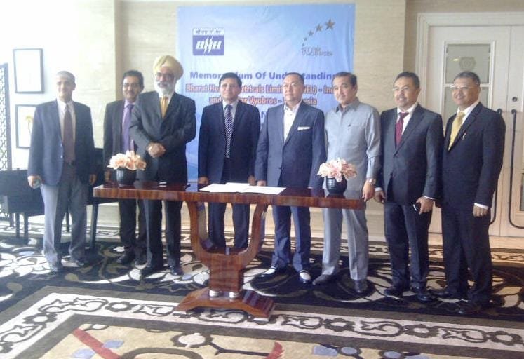 BHEL SIGNS MOU WITH PT STAR VYOBROS,INDONESIA FOR SETTING UP COAL FIRED POWER PLANT