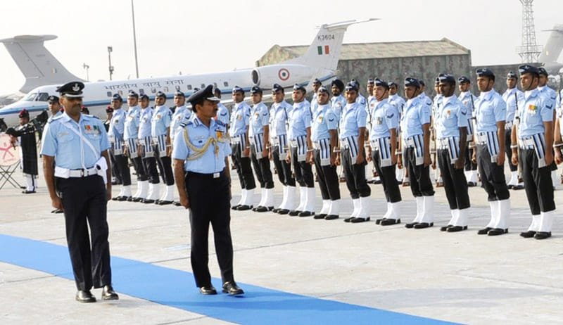 The Chief of the Air Staff, Air Chief Marshal Arup Raha reviewing the Guard of…