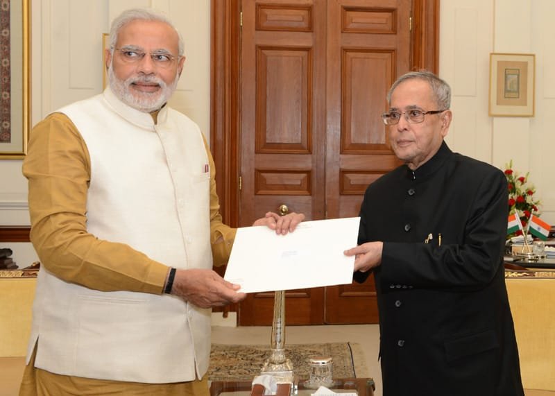 The President, Shri Pranab Mukherjee with the leader of the BJP Parliamentary…