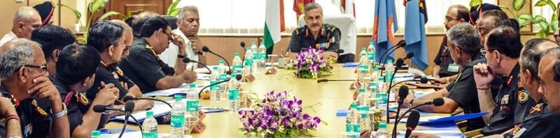 The DG, NCC, Lt. Gen. Aniruddha Chakravarty addressing the NCC Bi-annual...