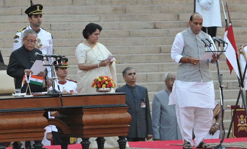 The President, Shri Pranab Mukherjee administering the oath as Cabinet Minister to…