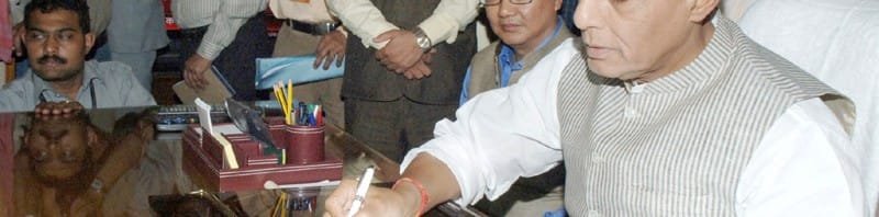 Shri Raj Nath Singh taking charge as the Union Minister for Home Affairs, in New Delhi