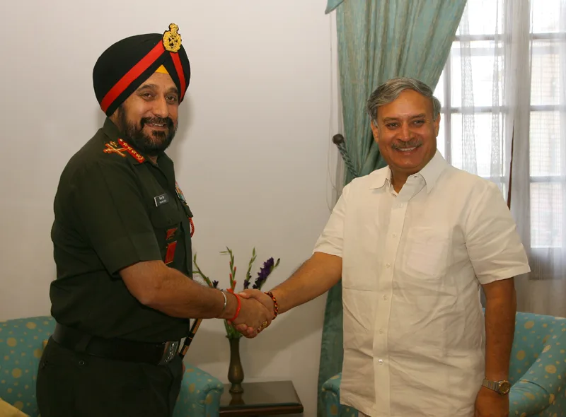 The Chief of Army Staff, General Bikram Singh meeting the Minister of State for…