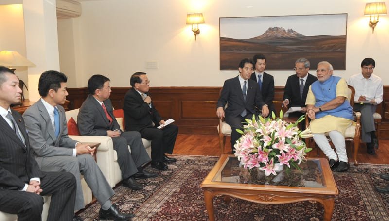 The Japanese Parliamentary delegation led by Mr. Ichiro Aisawa calls on the…
